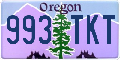 OR license plate 993TKT