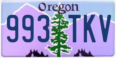 OR license plate 993TKV