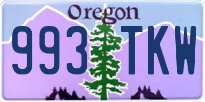 OR license plate 993TKW