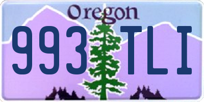 OR license plate 993TLI