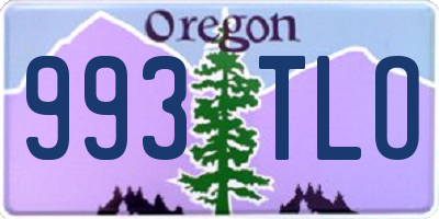 OR license plate 993TLO