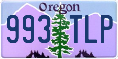 OR license plate 993TLP