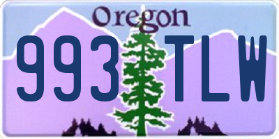 OR license plate 993TLW