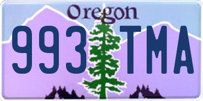 OR license plate 993TMA
