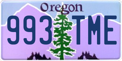 OR license plate 993TME