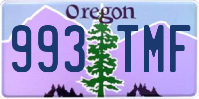 OR license plate 993TMF