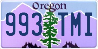 OR license plate 993TMI