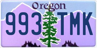 OR license plate 993TMK