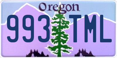 OR license plate 993TML