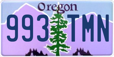 OR license plate 993TMN