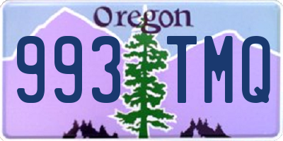 OR license plate 993TMQ