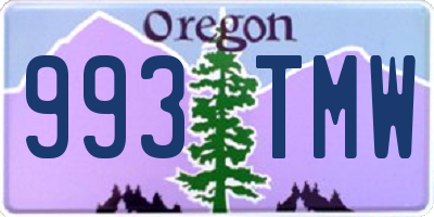 OR license plate 993TMW