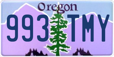 OR license plate 993TMY
