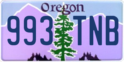 OR license plate 993TNB