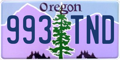OR license plate 993TND
