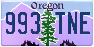 OR license plate 993TNE