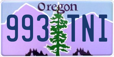 OR license plate 993TNI