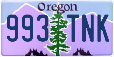 OR license plate 993TNK