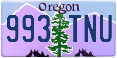 OR license plate 993TNU