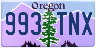 OR license plate 993TNX