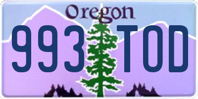OR license plate 993TOD