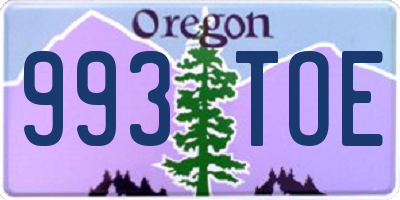 OR license plate 993TOE