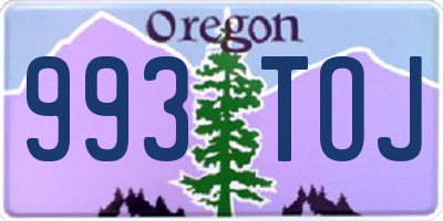 OR license plate 993TOJ