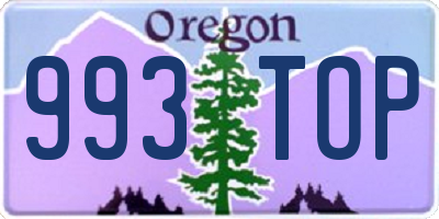 OR license plate 993TOP