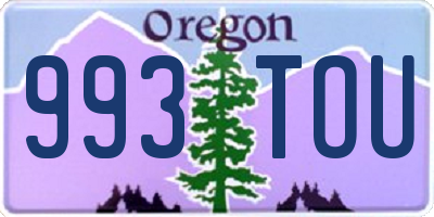 OR license plate 993TOU