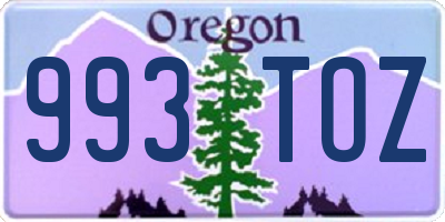 OR license plate 993TOZ