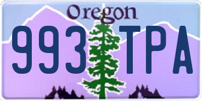 OR license plate 993TPA