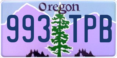 OR license plate 993TPB