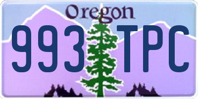 OR license plate 993TPC