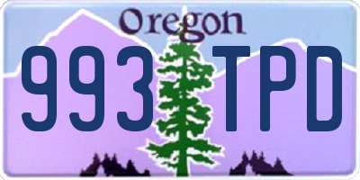 OR license plate 993TPD