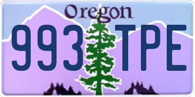 OR license plate 993TPE