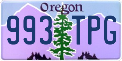 OR license plate 993TPG