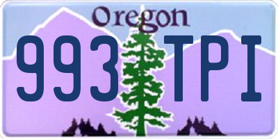 OR license plate 993TPI