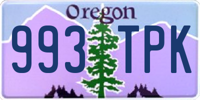 OR license plate 993TPK