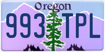 OR license plate 993TPL