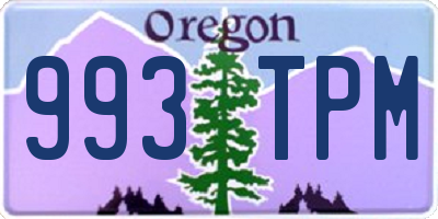 OR license plate 993TPM