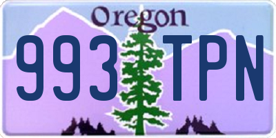 OR license plate 993TPN