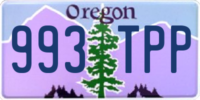 OR license plate 993TPP