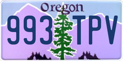 OR license plate 993TPV