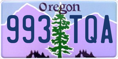 OR license plate 993TQA