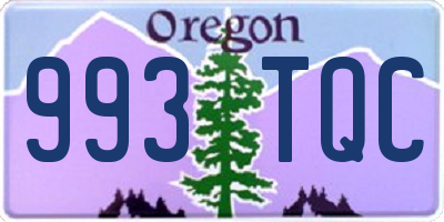 OR license plate 993TQC