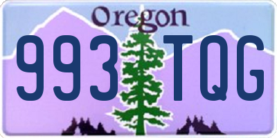 OR license plate 993TQG