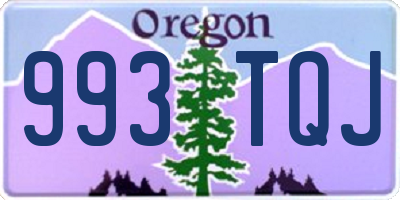 OR license plate 993TQJ