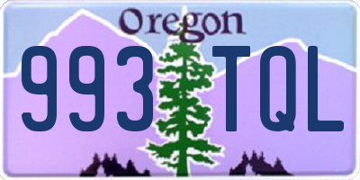 OR license plate 993TQL