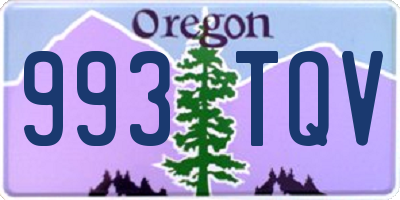 OR license plate 993TQV