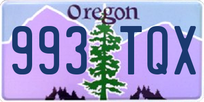 OR license plate 993TQX